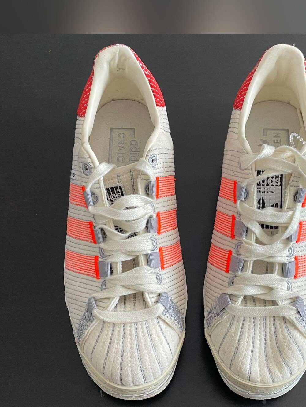 adidas Craig Green Off-White Sneakers with Orange Accents - Picture 2 of 9